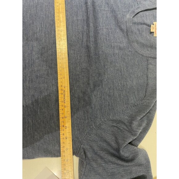 Brooks Brothers Sweater Men XXL blue extra fine Merino Wool Pullover Crewneck - Picture 9 of 10